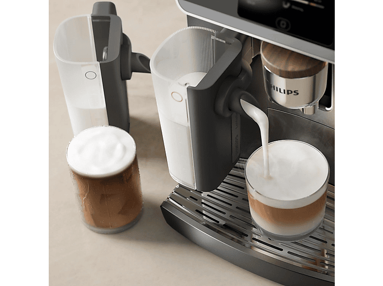 Cafetera superautomática - Philips Café Aromis EP8757/12, 15 Bar, 54 Bebidas, LatteGo Pro, SilentBrew, AquaClean, 1,9 L, 8 Perfiles, 3 Años Garantía