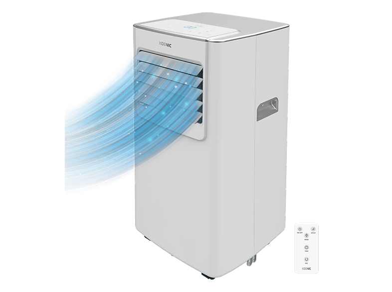 Aire acondicionado portátil - Koenic KAC 7026 W ES Mobile Air conditioner, 3 modos, 2 velocidades, Modo noche, Temporizador, Mando a distancia, Blanco