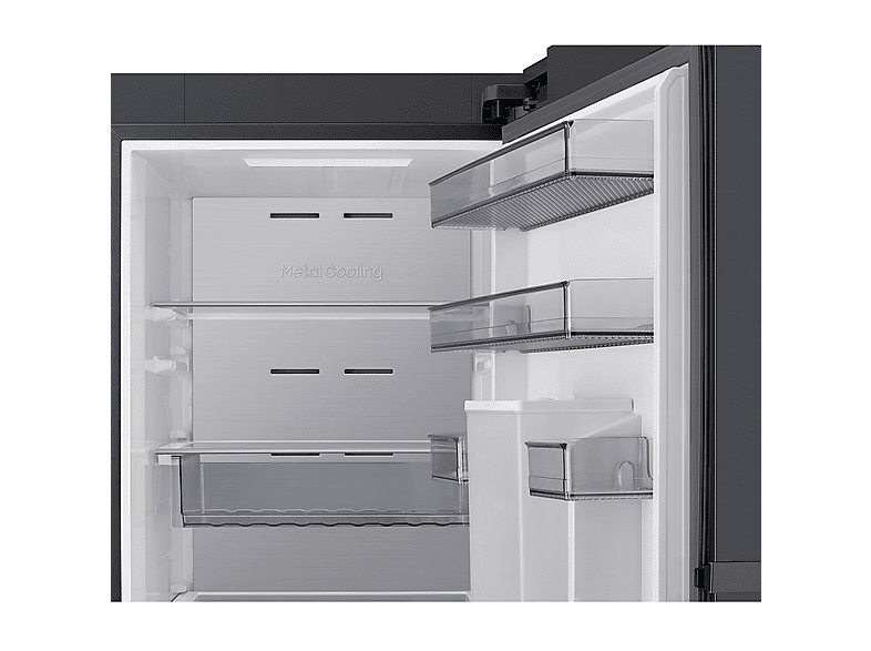Frigorífico una puerta - Samsung RR70H39DCFEF, No frost, 185.8 cm, 382 l, Dispensador de agua sin toma, Wifi, Grafito