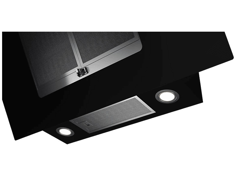 Campana decorativa - Teka DVM 97370 TOS BK, 4 Velocidades, 650 m³/h, 89.6 cm, Extracción perimetral, Negro