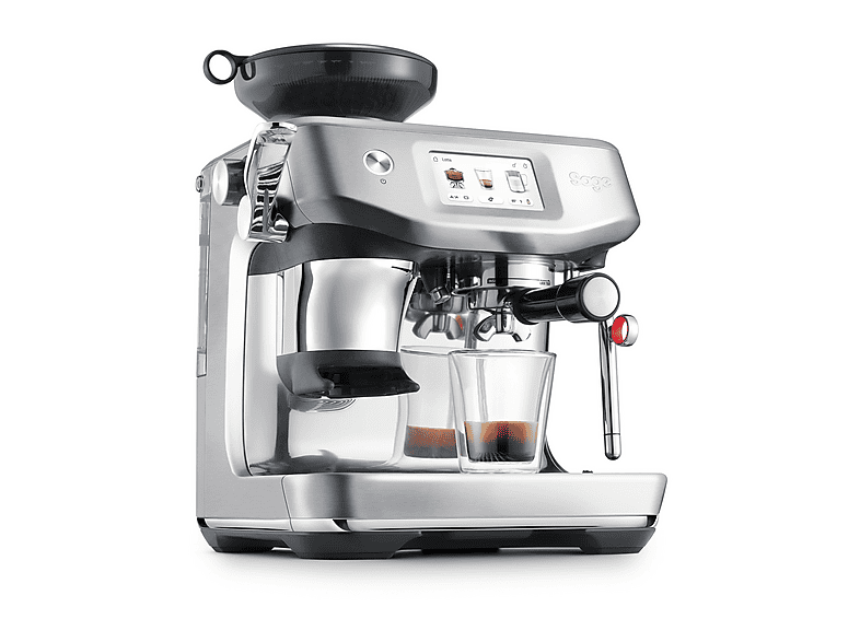 Cafetera express - Sage Barista Touch Impress, 9 bar, 1700 W, 2L, 2 Tazas, Con Extracción en Frío, Acero inoxidable cepillado