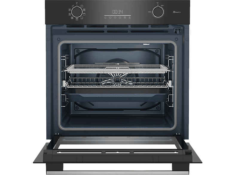 Horno - Beko BBIMA13302BMPEC, Multifunción, Pirolítico, 72 l, 59.4 cm, AeroPerfect™, Función AirFry, Negro