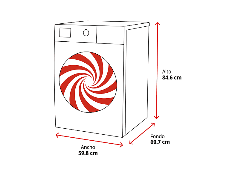 Secadora bomba de calor - Beko BM3T30230W, 10 kg, 15 Programas, Pantalla digital, OptiSense, AquaWave®, Blanco
