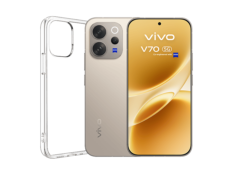 Móvil - Vivo V70, Alpine Gray, 512GB, 8GB RAM, 6.59" AMOLED, Snapdragon® 7 Gen 4, 6500 mAh