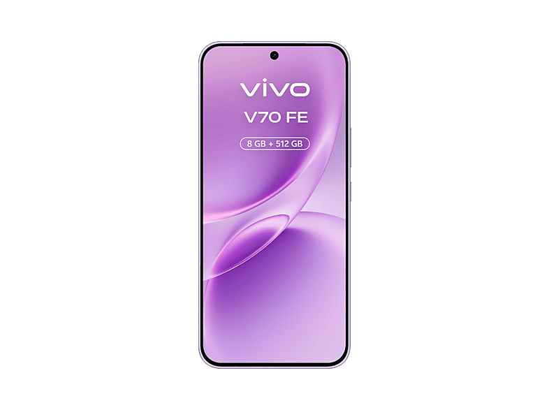 Móvil - Vivo Bundle V70 FE, Muse Purple, 512GB, 8GB RAM, 6.83" AMOLED, Dimensity 7360-Turbo, 7000 mAh