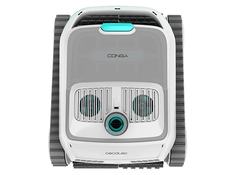 Robot LimpiaPiscinas - Cecotec Conga Pooldroid 10000 TotalClean AquaSkater, Fondo/paredes/línea de flotación/superficie, App y mando, 4 motores, Gris