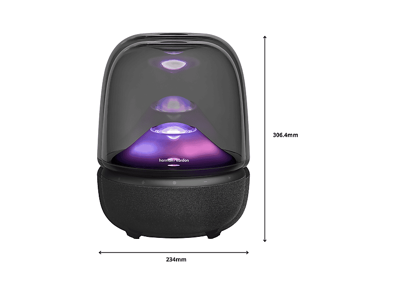 Altavoz bluetooth - Harman Kardon Aura Studio 5, 160 W, Iluminación Ambiental, Negro
