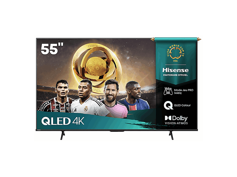 TV QLED 55" - Hisense 55E7Q, UHD 4K, Quad Core/MT9603, Smart TV, DVB-T2 (H.265), Negro