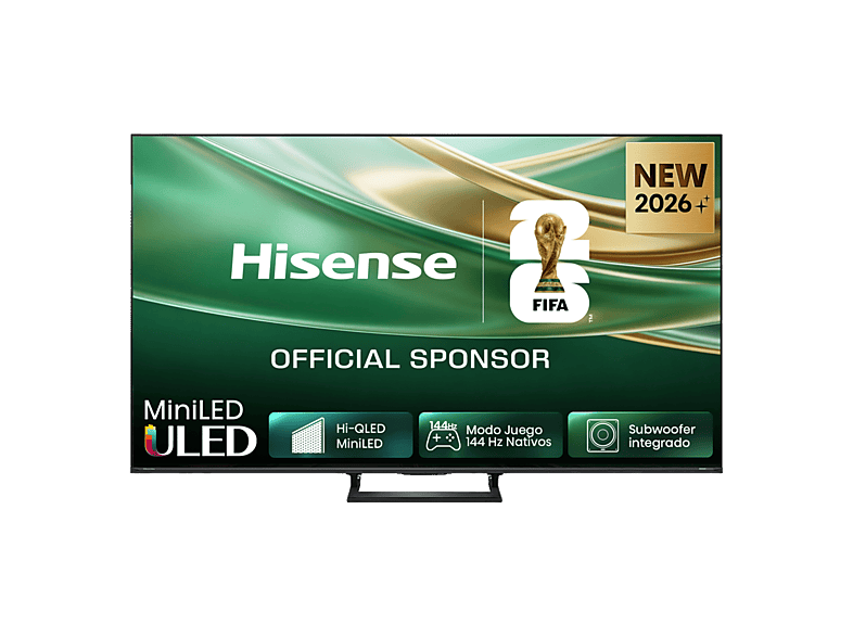 TV Mini LED 85" - Hisense 85E8S, UHD 4K, Quad Core / MT9618, Total HDR, Subwoofer integrado, IA 4K, Negro