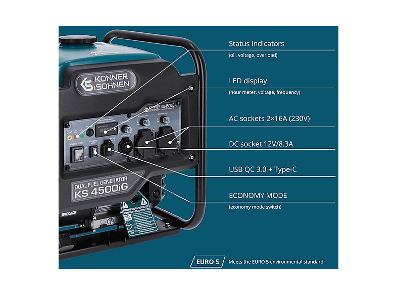 Generador de energía - Könner & Söhnen KS 4500iG
