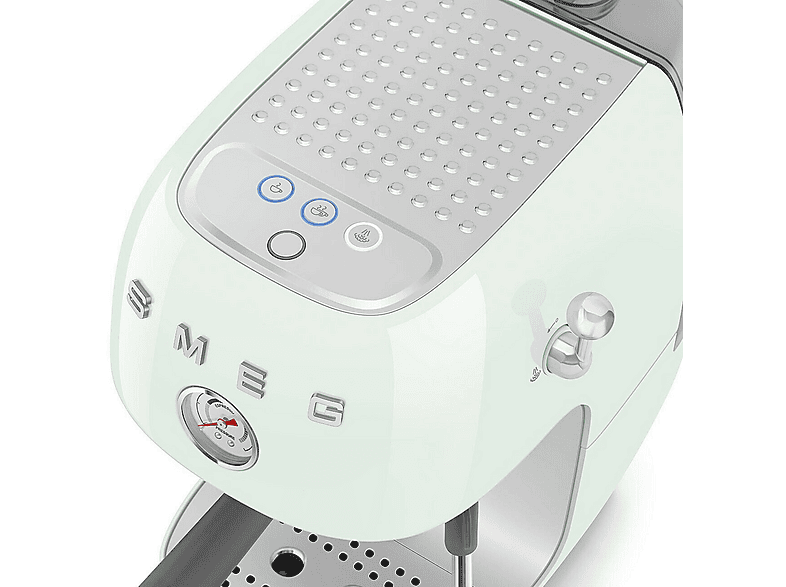 Cafetera espresso - Smeg ECF03PGEU, 15 bar, 1650 W, Verde pastel