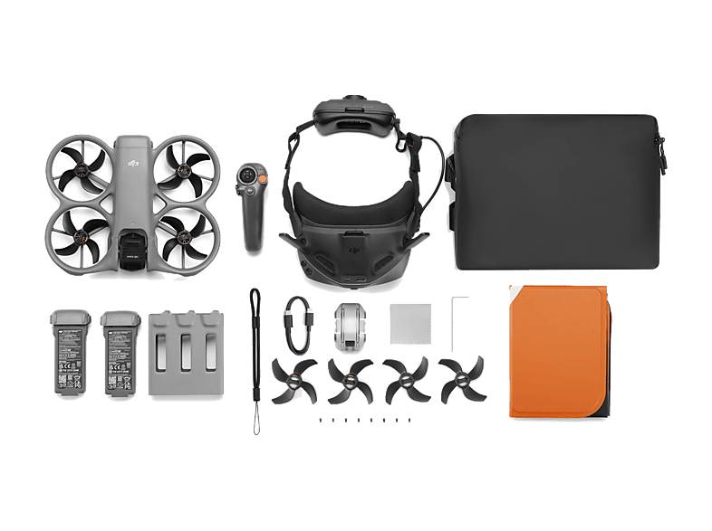 Dron - DJI Avata 360 Motion Fly More Combo, 64 MP, 23min Autonomía, Visión 360°, Vídeo HDR en 8K/60 fps, Detección Obstáculos Omnidireccional, Gris