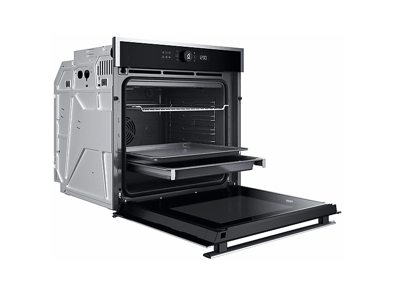 Horno - Whirlpool WOI4S8PM1XA, Multifunción, Pirolítico e hidrolítico, 73 l, 59.5 cm, Tecnología 6th Sense, Steam+, Air Fry, Inox
