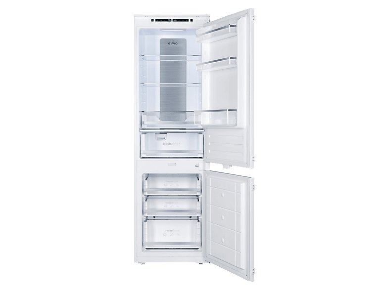 Frigorífico combi - Evvo Fi62, No Frost, Altura 177 cm, Capacidad 218 l, Blanco