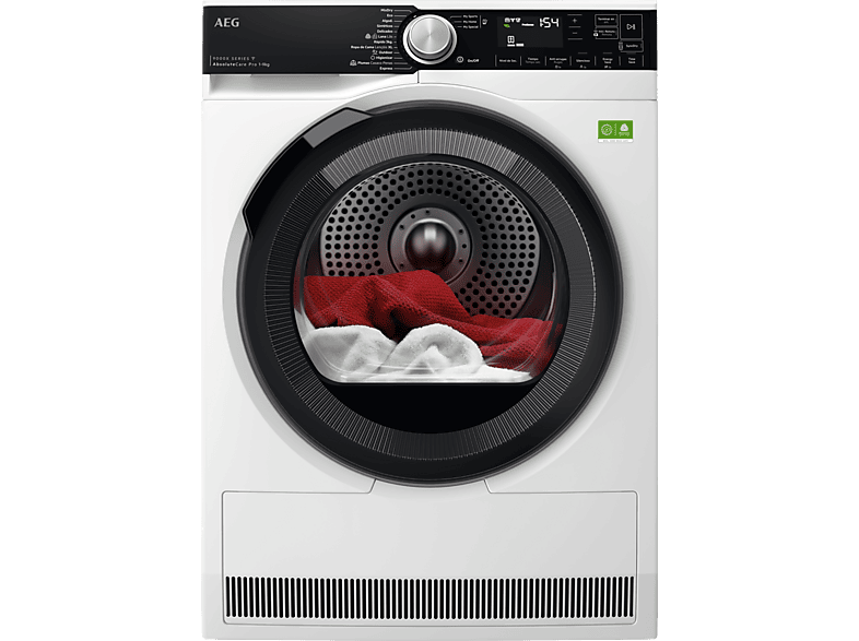 Secadora bomba de calor - AEG Serie 9000X AbsoluteCare Pro TR959V6PBC, 9 kg, Blanco