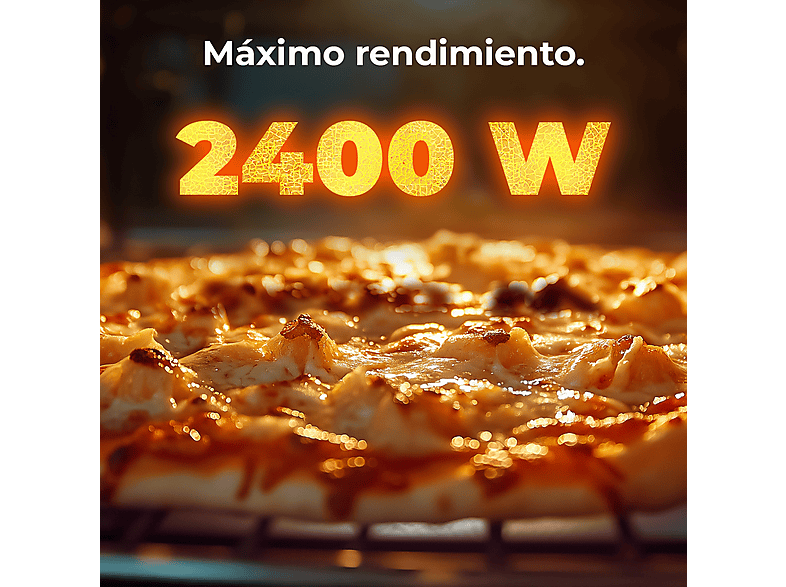 Horno de vapor - Cecotec Bake&Steam 4000 Combi Gyro Advance, 3 en 1, 40 L, 2400 W, Freidora de aire, Convección, 8 funciones, Rustidor, Negro