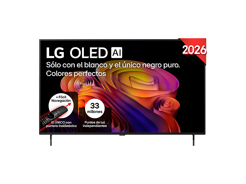 TV OLED 48" - LG OLED48B6ELC, OLED 4K, Procesador Inteligente α8 AI Processor 4K Gen3, Smart TV, DVB-T2 (H.265), Negro
