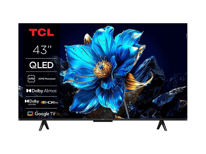 TV QLED 43" - TCL 43T69C, UHD 4K, Procesador AiPQ, Smart TV, DVB-T2, Negro
