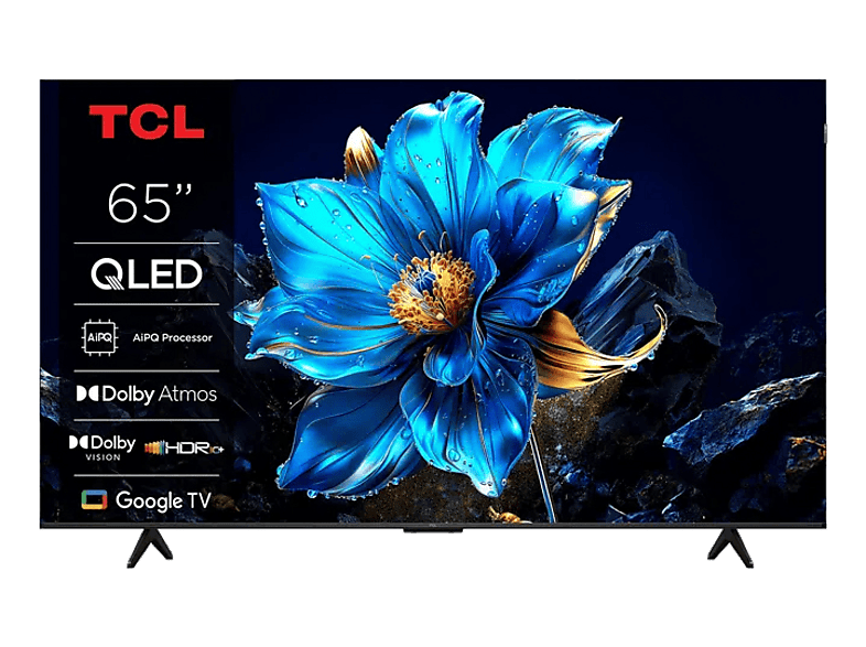 TV QLED 65" - TCL 65T69C, UHD 4K, Procesador AiPQ, Smart TV, DVB-T2, Negro