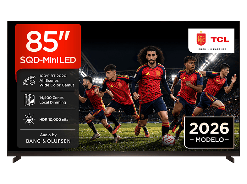 TV SQD-Mini LED 85" - TCL 85X11L, UHD 4K, SQD-Mini, Smart TV con Google TV, Diseño ultradelgado, Negro