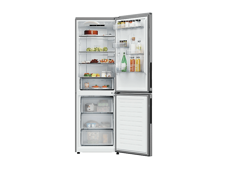 Frigorífico combi integrable - Candy CNCQ2T618CX, No Frost, Dinámico (con ventilador), Altura 185 cm, Capacidad 355 l, Acero inoxidable