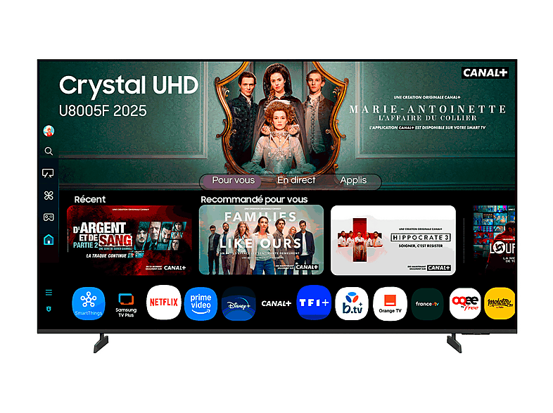 TV LED 50" - Samsung TU50U8005FU, UHD 4K, Smart TV, Negro