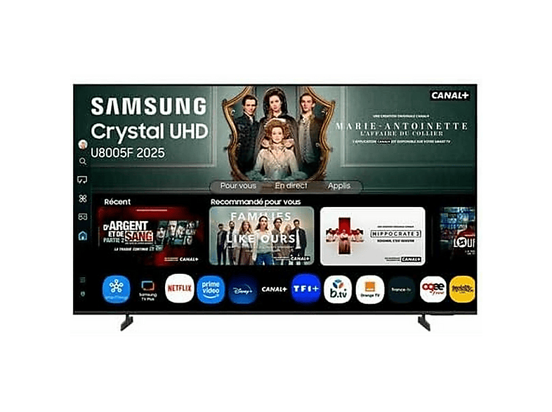 TV LED 50" - Samsung TU50U8005FU, UHD 4K, Smart TV, Negro