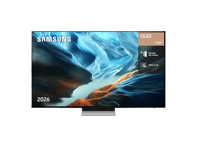TV OLED 55" - Samsung TQ55S90HAEXXC, OLED 4K, NQ4 AI Gen3 Processor, Smart TV, Tecnología Sin Reflejos, Full AI, Negro