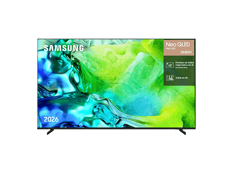 TV Neo QLED 55" - Samsung TQ55QN80HAUXXC, UHD 4K, NQ4 AI Gen2, Smart TV, DVB-T2 (H.265), Negro