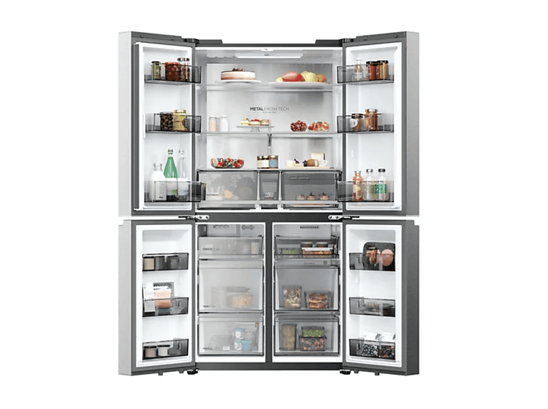 Frigorífico americano - Haier Horizon HCR59F18DNMM, No Frost, 183 cm, 706 l, Magic Zone, ABT Pro, Inox