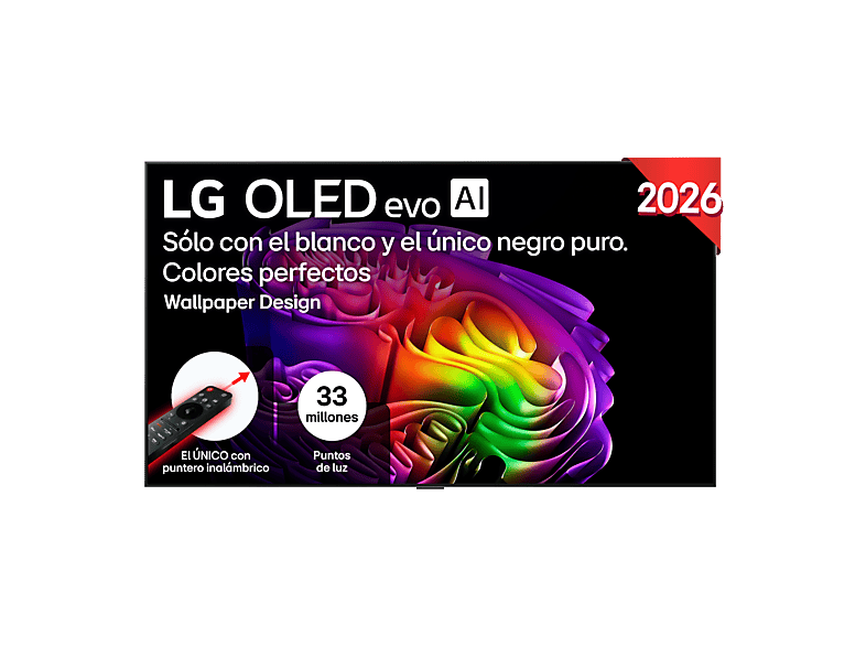TV OLED 77" - LG OLED77G64LW, OLED 4K, Procesador Inteligente α11 AI Processor 4K Gen3, Smart TV, DVB-T2 (H.265), Gallery Design, Negro