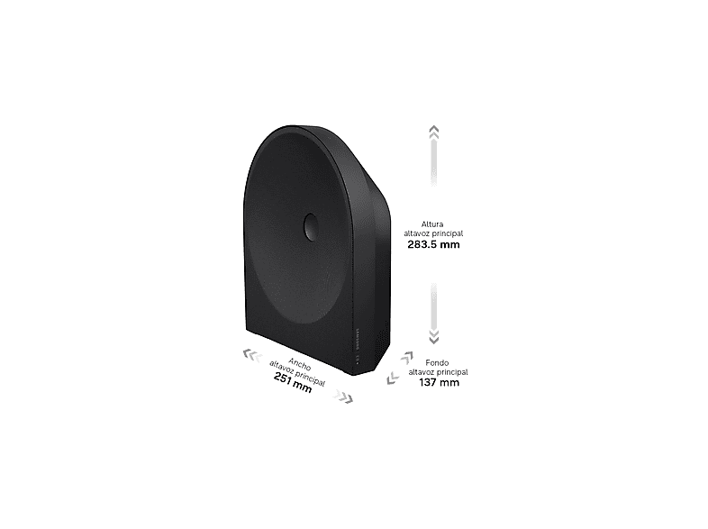 Altavoz inalámbrico - Samsung HW-LS50H Music Studio 5, 70W, Dolby Atmos, Audio AI, Q-Symphony, Sonido Adaptativo, Negro