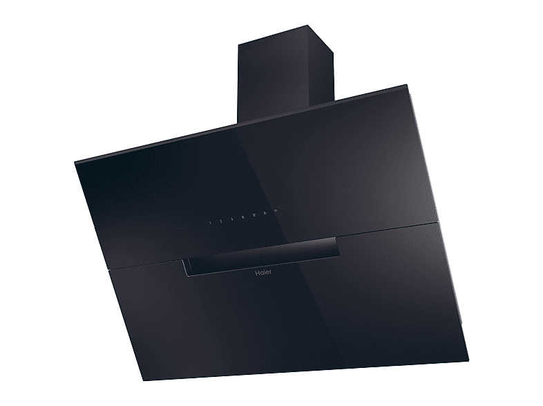 Campana decorativa - Haier HADG9CBS4BWIFI, 5 velocidades, 624 m³/h, 900 mm, Negro