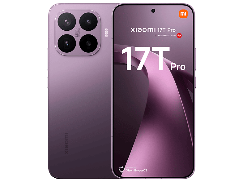Móvil - Xiaomi 17T Pro, Morado, 1TB, 12 GB RAM, 6.83" pOLED, MediaTek Dimensity 9500, 7000 mAh