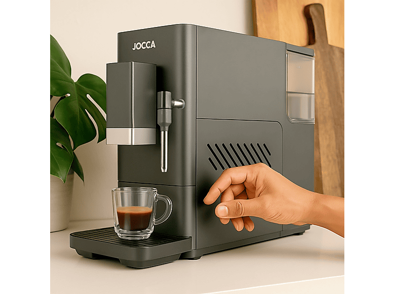 Cafetera superautomática - Jocca 2787, 20 bar, 1350 W, 2 Tazas, Negro