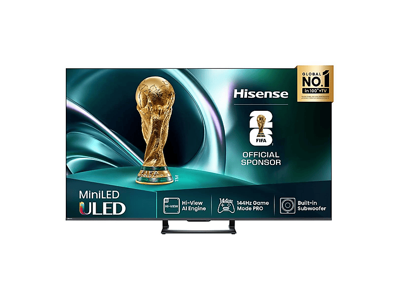 TV Mini LED 55" - Hisense 55U7Q, UHD 4K, Smart TV, Black