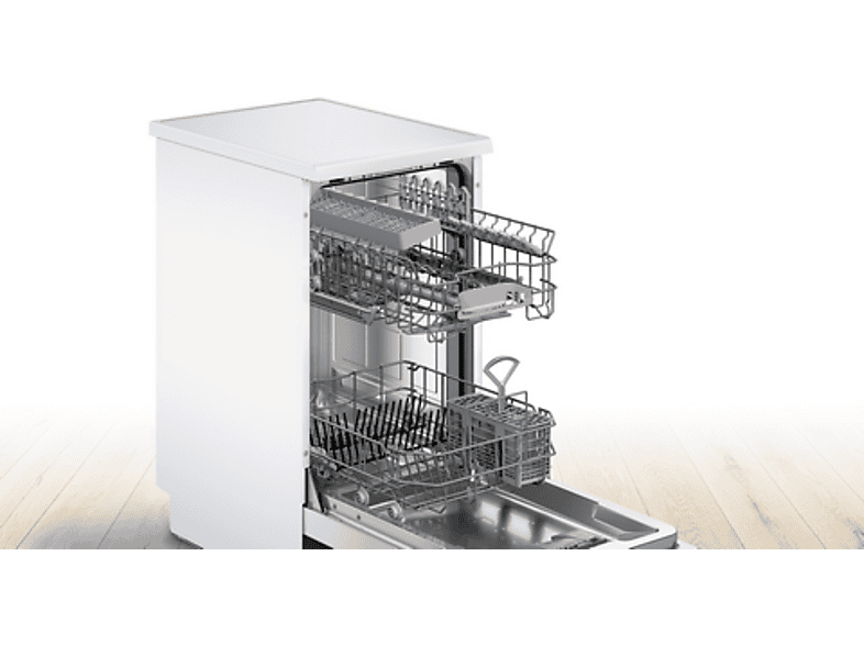 Lavavajillas - Bosch SPS2HKW55E, 10 servicios, 6 programas, 45 cm, Home connect, Smart start, Extra secado, Blanco