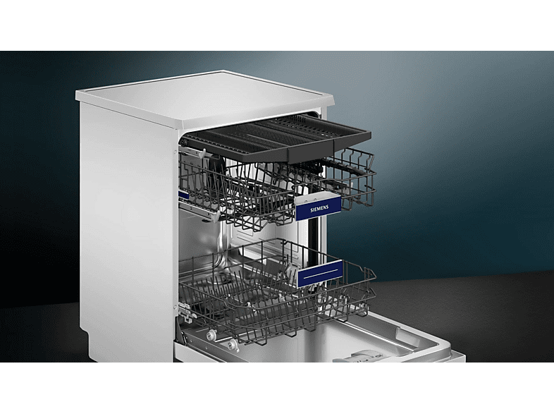 Lavavajillas - Siemens SN23HW05ME, 14 servicios, 6 programas, Home connect, VarioSpeed, Aquastop, 60 cm, Blanco