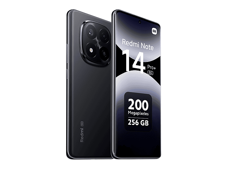 Smartphone - Xiaomi Redmi Note 14 Pro+ 5G, Midnight Black, Móvil HyperOS, 256 GB, 12 GB RAM, 6,67 " AMOLED, Snapdragon® 7s Gen 3 Mobile Platform