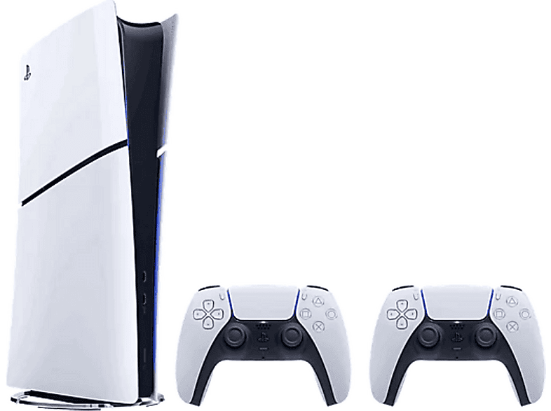 Consola PS5 - Sony PlayStation 5 Digital Edition (Chasis E) + DualShock, 825 GB, Blanco