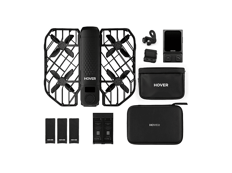 Drones con cámara - Hoverair Kit definitivo para ciclismo X1 PROMAX, 24,2 megapixel, 16 min, Negro