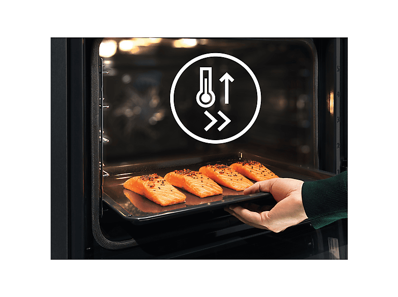 Horno compacto - Electrolux EVF6E46Z, Integrable, Esmalte fácil de limpiar, 43 l, 59,5 cm, Negro
