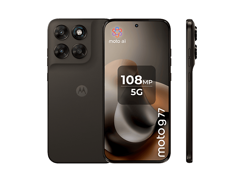 Móvil - Motorola moto g77, Black Olive, 256 GB, 8 GB RAM, 6.78 " Extreme AMOLED, MediaTek Dimensity 6400 (6 nm), 5200 mAh