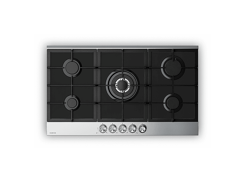 Placa de gas - Klarstein Verosteel, 5 zonas, 87,40 cm, Plata
