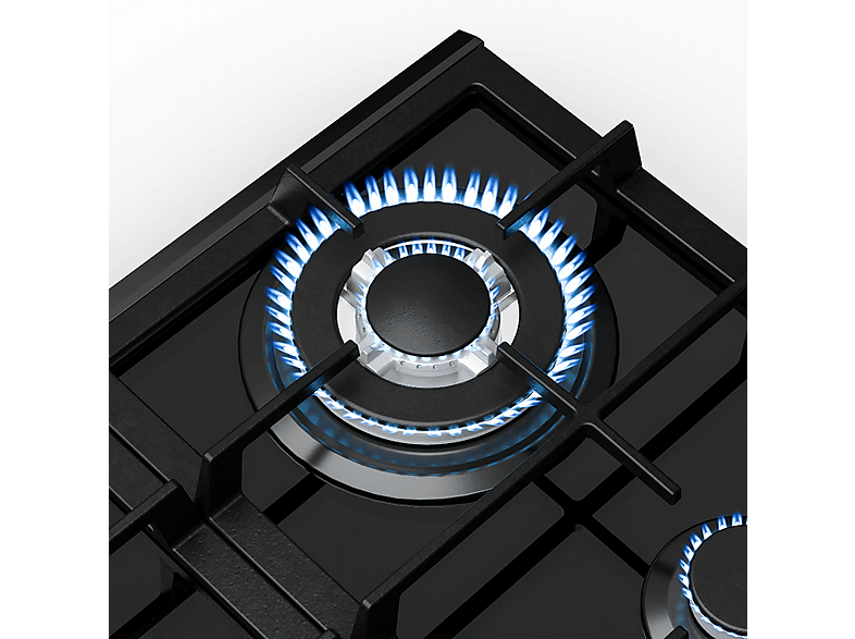 Placa de gas - Klarstein Verosteel, 4 zonas, 58,40 cm, Negro