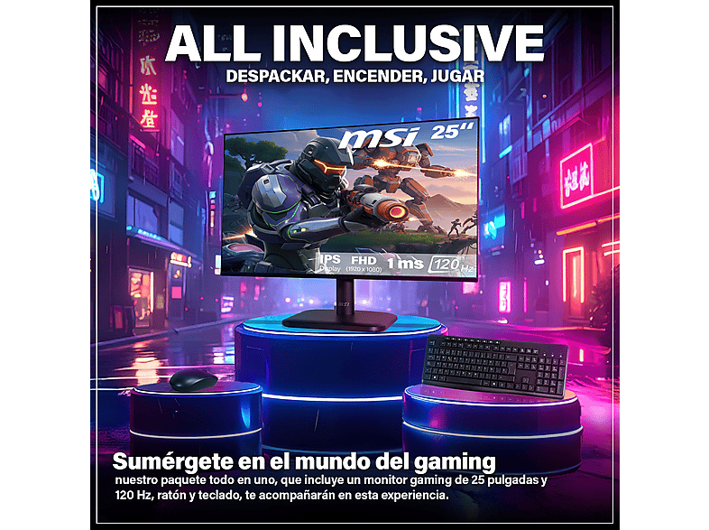 Pack PC gaming - Hyper Byte Gen2 Gaming | completo set PC, AMD Ryzen 7 5700G, 16 GB RAM, 1000 GB SSD, Radeon™ RX Vega 8, Windows 11 Pro, negro