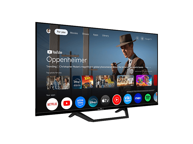 TV QLED 40" - Smart Tech 40QG01V2 40" QLED FHD 4K Smart TV Google TV, QLED 4K, Arm Cortex-A55*4 TEE 1.45GHz, DVB-T2 (H.265), Negro