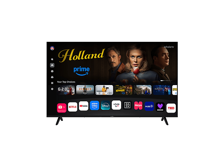 TV QLED 55" - Smart Tech 55QH02K 55" QLED 4K Whale TV, Quad core ARM Cortex-A55 1.9GHz, Smart TV, DVB-T2 (H.265), Negro