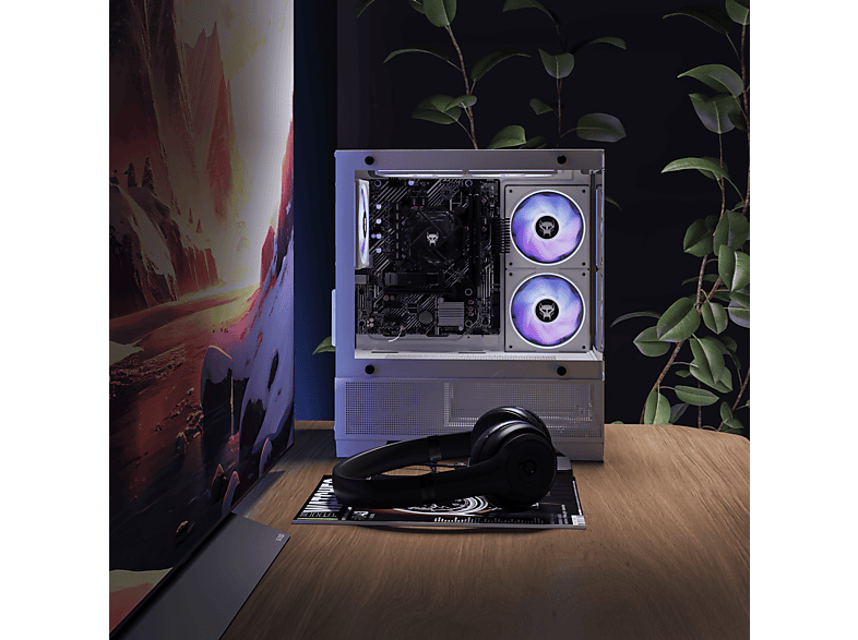 PC Gaming - Beastcom Q3 | Essential Gaming, AMD Ryzen™ 5 3400G, 16 GB RAM, 512 GB SSD, Radeon™ RX Vega 11, Windows 11 Home, Blanco