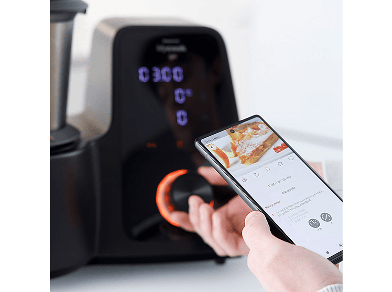 Robot de cocina - Taurus MYCOOK GO, 1600 W, 4,5 l, Negro